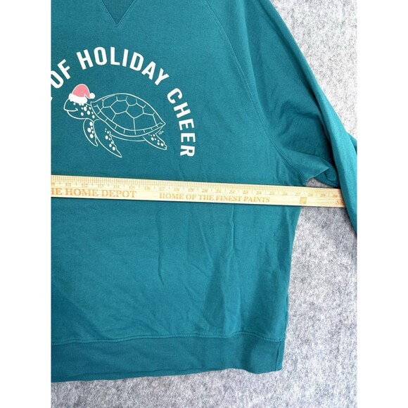 Florida 30A Sweatshirt Women's 2XL Green Turtle Christmas Holiday Cheer - Picture 9 of 12